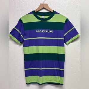 WOMEN’S - Short Sleeve Stripped Crew Neck T-Shirt - ODD FUTURE - S